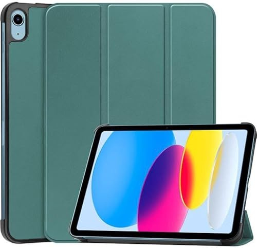 CoreParts Tri-fold Caster Hard Shell Cover - Dark Green for Apple, TABX-IP10-COVER8