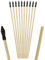 FLITZEBOGEN 10er Pack Holzpfeile 45 cm - Bambus Ersatzpfeile mit Gummispitze/Saugnapf für Bogen Kinderpfeil, Holzpfeil Set, Bogenpfeile für Anfänger