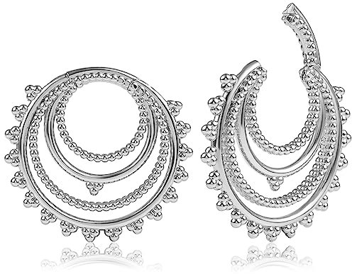 Vankula Ear Weights Ohr tunnel Gewichte Flesh Hangers Perlen Creolen für männer damen Ohrpiercing Gestreckte Schmuck 6mm Silber 4