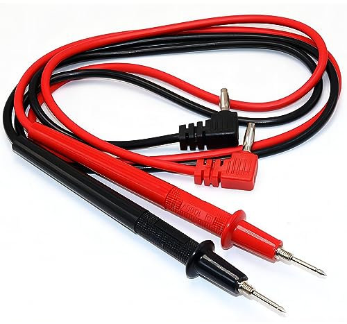 1 paire de câbles de mesure pour multimètre 0,7 m, 1000 V/10 A, CAT III/IV, sondes, fiches bananes, câbles de mesure pour multimètre