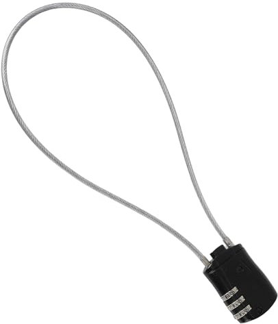 Cadenas à Câble Antivol, Cadenas à Code 3 Chiffres avec 40 cm Cable, Cadenas antivol pour Moto Vélo Snowboard Skis Valises Paniers de Vélo - Noir