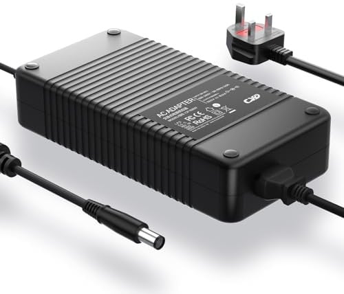 Alienware 330w power supply, CYD 7.4 mm barrel 330 W AC Adapter with 2 meter Power Cord made for Dell Alienware Laptop