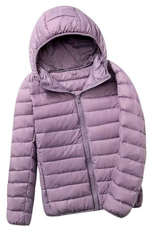 Leichte Daunenjacke Damen Leicht Ultraleichte Daunen Steppjacke Daunenmantel Damen Leicht Puffer Jacket Damen mit Kapuze Winter Down Jacket Women Dünne Warme Daunenjacke Puffer Mantel Damen 3XL