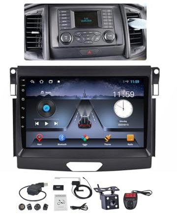 Android 12 Radio Coche Bluetooth para Ford Ranger 2015-2020 | Radio DAB+ AM FM RDS de 9 Pulgadas con navegación GPS Reproductor Control del Volante DSP CarPlay Android Auto 4G WIFI ( Color : A , Size