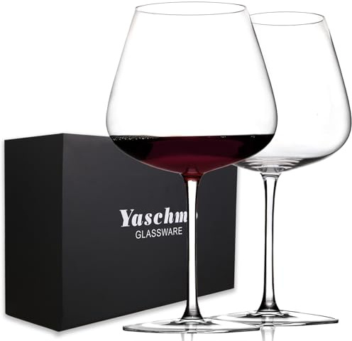 Bicchieri da vino giganti in cristallo soffiato a mano, grandi bicchieri da vino bordeaux, grandi bicchieri da vino rosso, bianco, lussuosi, eleganti, regalo ideale per donne, uomini, Natale
