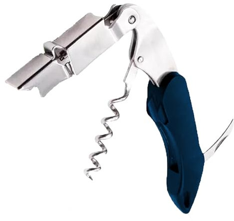 Allpeak Sacacorchos Camarero Abridor de vino - 3 en 1 Abridor de Botellas y Cuchilla corta Cápsulas Abrebotellas Acero Inoxidable Sacacorchos(Azul Marino)