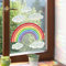 EEEKit Window Stickers, 1 Rainbow Maker and 5 Clouds Window Decals, Stained Suncatchers Glass Art Sticker for Nursery Home Decor