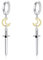 Dolch Ohrringe 925 Sterling Silber Schwert Tropfen Ohrringe Mondphase Schmuck Geschenk für Frauen Männer Mädchen
