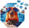 Milliwood Puzzle für die ganze Familie - Funnymals Serie - Puzzles mit einzigartigem Bild - Holzpuzzle für Kinder - Swimming Capybara 34x34cm - 90 Teile