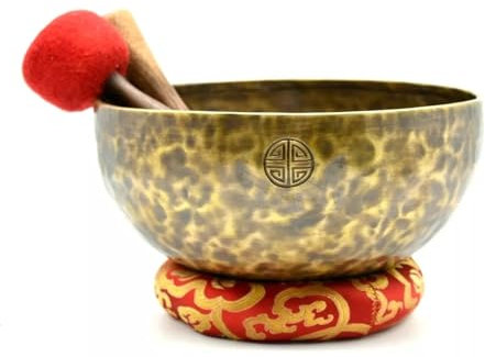 HomeAdri Cuenco tibetano tibetano de 20 cm para meditación, yoga y regalo, hecho a mano