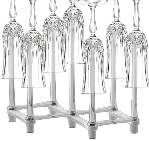 Essiccatore per bicchieri – Supporto per bicchieri, asciugatrice sportiva per il piano di lavoro | Essiccatore in vetro salvaspazio regolabile con fondo antiscivolo per bottiglie d'acqua, 24,5 x 18,5
