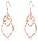 Cangall Ohrringe Silber Hängend, 925 Sterling Silber Damen Ohrringe Hängend, Hypoallergen Haken Ohrringe Rose Gold Lange, Unendlichkeit Leicht Ohrhänger Rose Gold Ohrringe Hängend zum Weihnachten