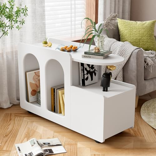 Peiaw Sideboard,Multifunktionaler Schrank mit Schublade,Schließfach 82 x 30 x 53 cm,komodenschrank für Schlafzimmer,weißes Sideboard,Geeignet für Restaurants, Balkone,Wohnzimmer und Büros