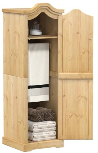 Xichuzi Kleiderschrank Corona 55x52x170 cm Massivholz Kiefer, Schlafzimmerschrank, Kleiderschränke, Garderobenschrank, Ordnungssystem Kleiderschrank, Haushaltsschrank - 4002764