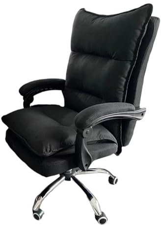 Shihan-2015 Fauteuil de Bureau Office Chair Leather High Back Executive Office Chair with Foot Rest, Ergonomic Office Chair Chaise de Bureau(Noir)