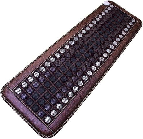 Jade Tourmaline Far Infrared Heating Pad, Full Body Mat with 138 Pieces Natural Gemstone Overheat Protection, Smart Control for Back Pain and Cramps Relief, Sciatica Arthritis