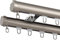 Riel de cortina fijo de aluminio resistente para cortinas opacas montadas en la pared, 240 cm, kit completo incluido, ideal para dormitorio, sala de estar y cocina