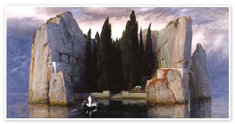 Die Toteninsel Poster von Arnold Böcklin 140 x 70 cm Wandbilder Wanddeko