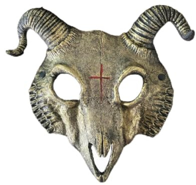 Gefomuofe Disfraz de Halloween para fiesta de cabeza de animal, máscara de látex, vaca lechera, vaca dorada, máscara de toro rey demonio