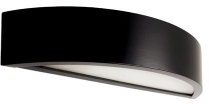 STOLARNIA PIKA Wandleuchte Innen E27 Oben-Unten Beleuchtung - Wandlampe Holz Schwarz - Modern Halbrunde Wandbeleuchtung für Schlafzimmer, Wohnzimmer, Flur, Küche - Stilvolle Kiefernholz LEJA