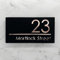 House Numbers Plaques Door Plaques Door Number For Wall House Floating House Sign Laser Cut Floating House Sign (Matt Black & Rose Gold Text)