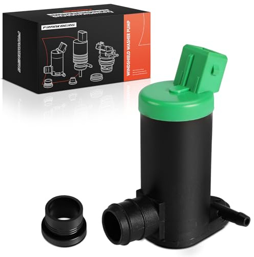 Frankberg Bomba lavaparabrisas Bomba de agua de lavado Limpieza de lunas 2 Polos Delantero Compatible con 206 CC 2D 206 SW 2E/K 206 Van 206+ 2L 2M Replace# 9601120180