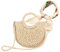 Womens Straw Beach Bag Woven Crossbody Shoulder Bags with Silk Scarf for Summer Beach Purses (Beige)