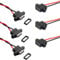 6PCS Waterproof USB-C Panel Mount Kit - Type C Female 2-Pin Soldering Connector with Pigtail Cable (3A Charging, Black)