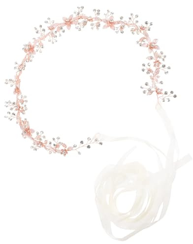 Beavorty Cintura da Sposa Leggera e Facile da Trasportare Fiori in Lega e Garza Cintura Bridal Chic in Oro Accessorio Elegante per Banquet e Party