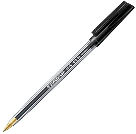 Staedtler 430 M Kugelschreiber (Stick Pen, Schwarz, Schwarz, Transparent, Medium, Deutschland)