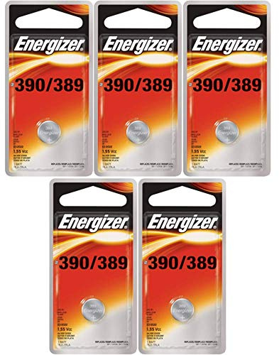 Energizer SR1130W - Batteria a bottone 389 all'ossido di argento, confezione da 5 batterie