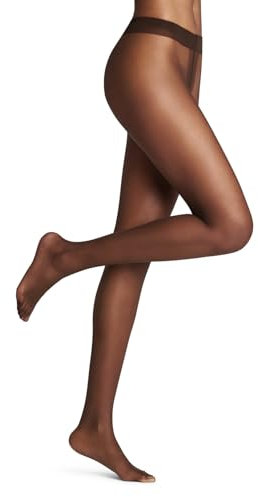FALKE Shelina 12 DEN W Ti ultra-transparents unis 1 paire, Collants Femme, Marron Brenda 5179, L