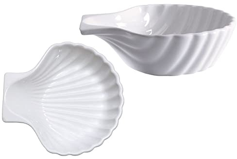 Contacto Muschelschale Keramik, weiß