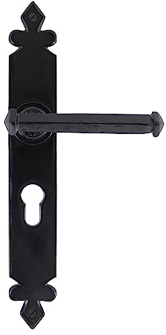 From the Anvil Black Tudor Lever Euro Lock Set