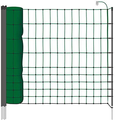 25m Tiernetz, Tierzaun 75cm, grün Hundezaun Katzenzaun Hasenzaun Marderzaun