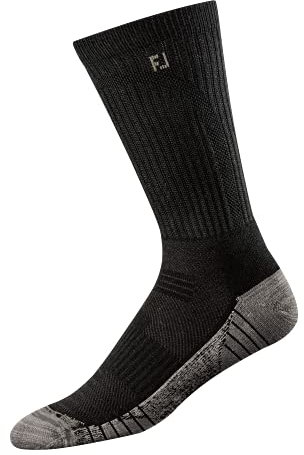 Footjoy Herren Tour Crew Socken, schwarz, Einheitsgröße