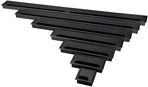 ONPIRA Exklusive 80mm Aluminium Kabeldurchführung Schwarz von 80-1000mm (Größe: 80x800mm, schwarz)