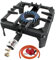 NJ GB-29 Large Gas Boiling Ring Cast Iron Burner Camping Stove Outdoor Catering LPG Cooker 8kW (Propane gas 27mm Clip-on)