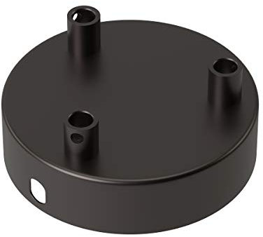 CALEX 940044 Creations Plaque de plafond, 10 cm, 3 points de connexion, pour assembler la lampe, Noir Mat nacré, 3 Verbindungspunkt
