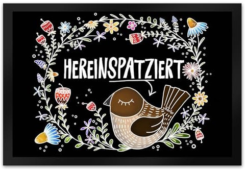 trendaffe - Hereinspatziert Fußmatte XL mit Vogel Motiv