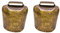 EXCEART 2 Stück Schafsglocke Anti-Diebstahl Nutztier Verdicken Eisenglocke Haustier Schäferhalsband Vintage Glocke Ornament für Home Farm Bronze 37G