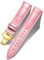 BINLUN Leder Uhrenarmband Lederarmband Ersatz Uhrenarmbänder für Herren Damen mit Silber/Gold/Roségold Schmetterling Faltschließe 12-24mm(16mm Rosa-Gold Schnalle)