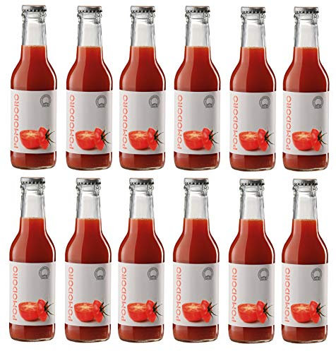 Mariangela Prunotto - Una Delizia Albese - Frutticultori in Alba dal 1863 - Succo di Pomodoro Originale - 12 Bottiglie da 200ml - 2.4 kg - 2400 ml