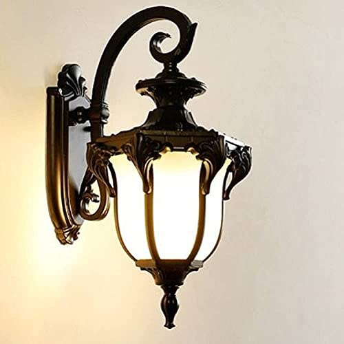 Mengjay Trade Antike Wand Außenleuchte IP23 Aluguss rustikaler Stil wetterfeste Wandlampe Außen Hof Garten.Nostalgische Außenlampe E27 in Antik hängend Wandlaterne Garten Hof.