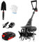 MZK - Motocoltivatore a batteria da 20 V, alimentato a batteria, 19,8 cm, batteria da 20 V, 280 giri/min con 24 denti in acciaio, larghezza massima 19,8 cm