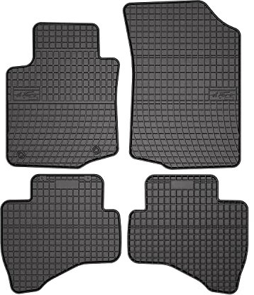 OMAC Gummi Fußmatten kompatibel mit Citroen C1 2005-2014 Automatten Gummi Schwarz 4tlg