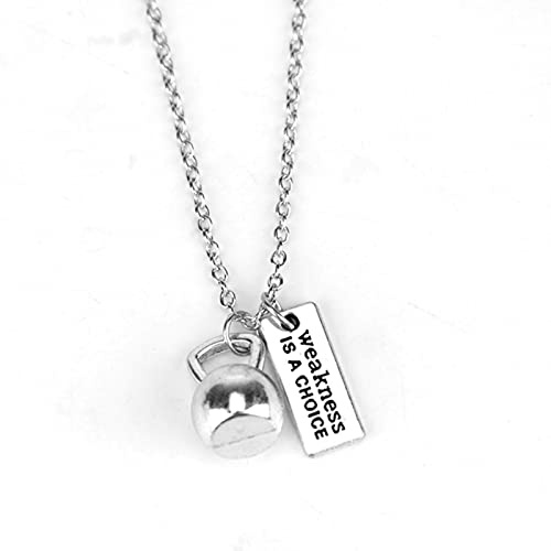 TOXI Fitness Gym Hantel Halskette Anhänger Schmuck Bodybuilding Halsketten Männer Frauen Sport Kettlebell Langhantel Hantel Geschenk