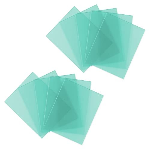 JALUWELD 10Pcs Verres de Rechange pour Casque de Soudage | 10 Verres Extérieurs de,Transparent,Pièce de Rechange pour Masque de Soudage,PC