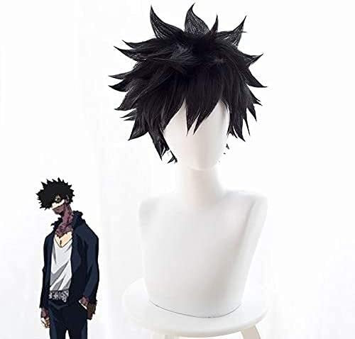 ydound Anime Coser Wig Cosplay Dabi Mein akademischer Held Boku keine Helden Akademia kurz schwarz hitzebeständig Kunsthaarperücken + Perückenkappe