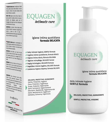 Equagen Intimate Gentle Care Cleanser Ideal for Sensitive Skin and in case of Irritation or Infection - 250 ml bottle